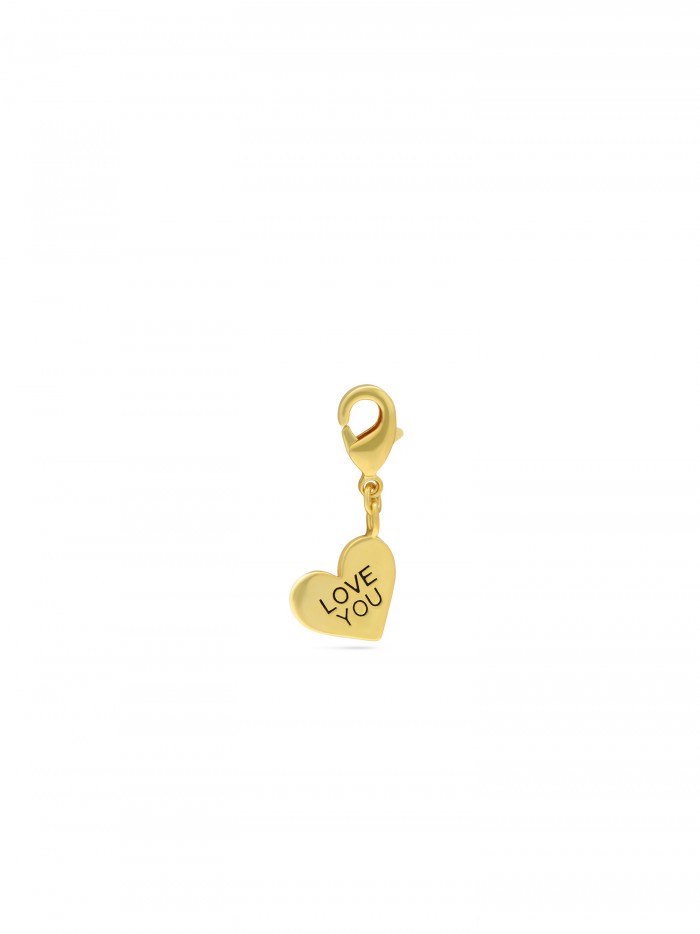 צ'ארם ציפוי זהב עם הקדשה "LOVE YOU"