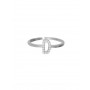 טבעת עדינה כסף 925 בציפוי רודיום בשילוב זירקוניה מעובד שקוף