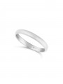 טבעת נישואין זהב לבן 14K רחבה בגימור מאט 2.5 מ"מ