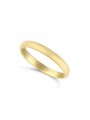 טבעת נישואין זהב צהוב 14K רחבה בגימור מאט 2.5 מ"מ