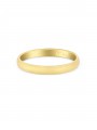 טבעת נישואין זהב צהוב 14K רחבה בגימור מאט 2.5 מ"מ