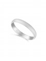 טבעת נישואין זהב לבן 14K קלאסית בגימור מאט 3.3 מ"מ