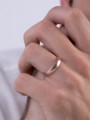 טבעת נישואין זהב אדום 14K רחבה בגימור מאט 4.5 מ"מ
