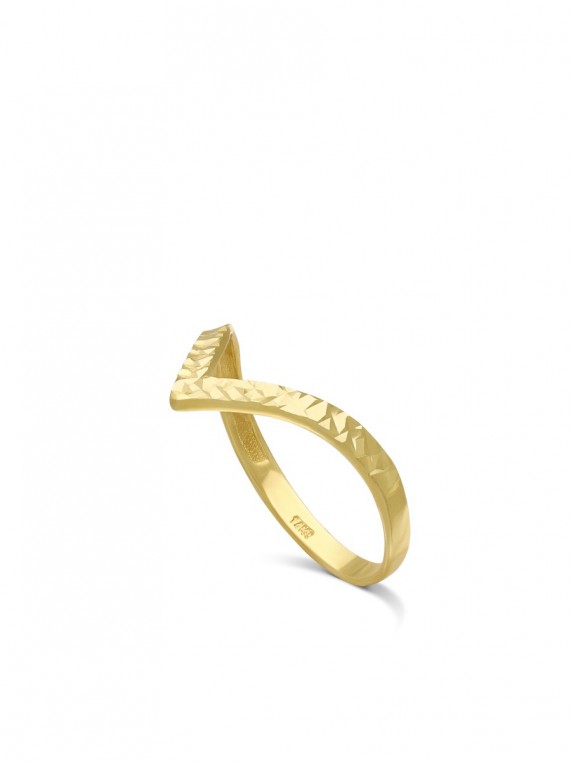 טבעת דקה זהב צהוב 14K